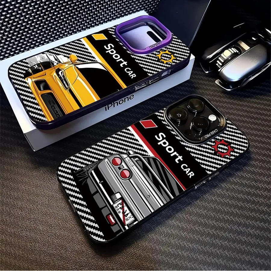 Car Cool Phone Case for iPhone 12 Pro 16 15 Plus XR 13 XS Max 14 Pro X 11 Pro Max 11 Pro TPU Back Soft Cover