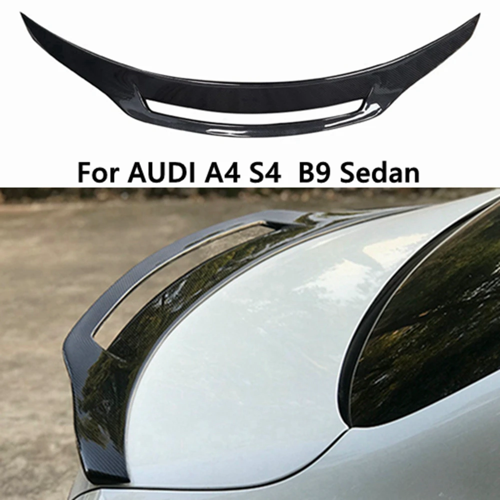 

For AUDI A4 S4 RS4 B9 Sedan GT style Carbon fiber FRP glossy black Rear Spoiler Trunk Wing Car tuning accessories 2017-2019