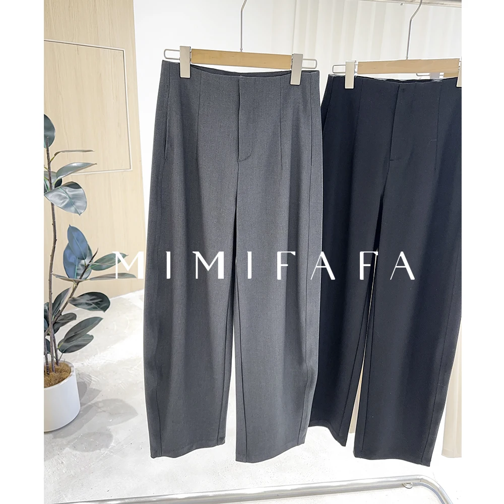 Mimifa Hohe Taille Gerade Bein Hosen frauen Casual Hosen Vielseitig Frühling Herbst Faionable Büro Pendeln Sle