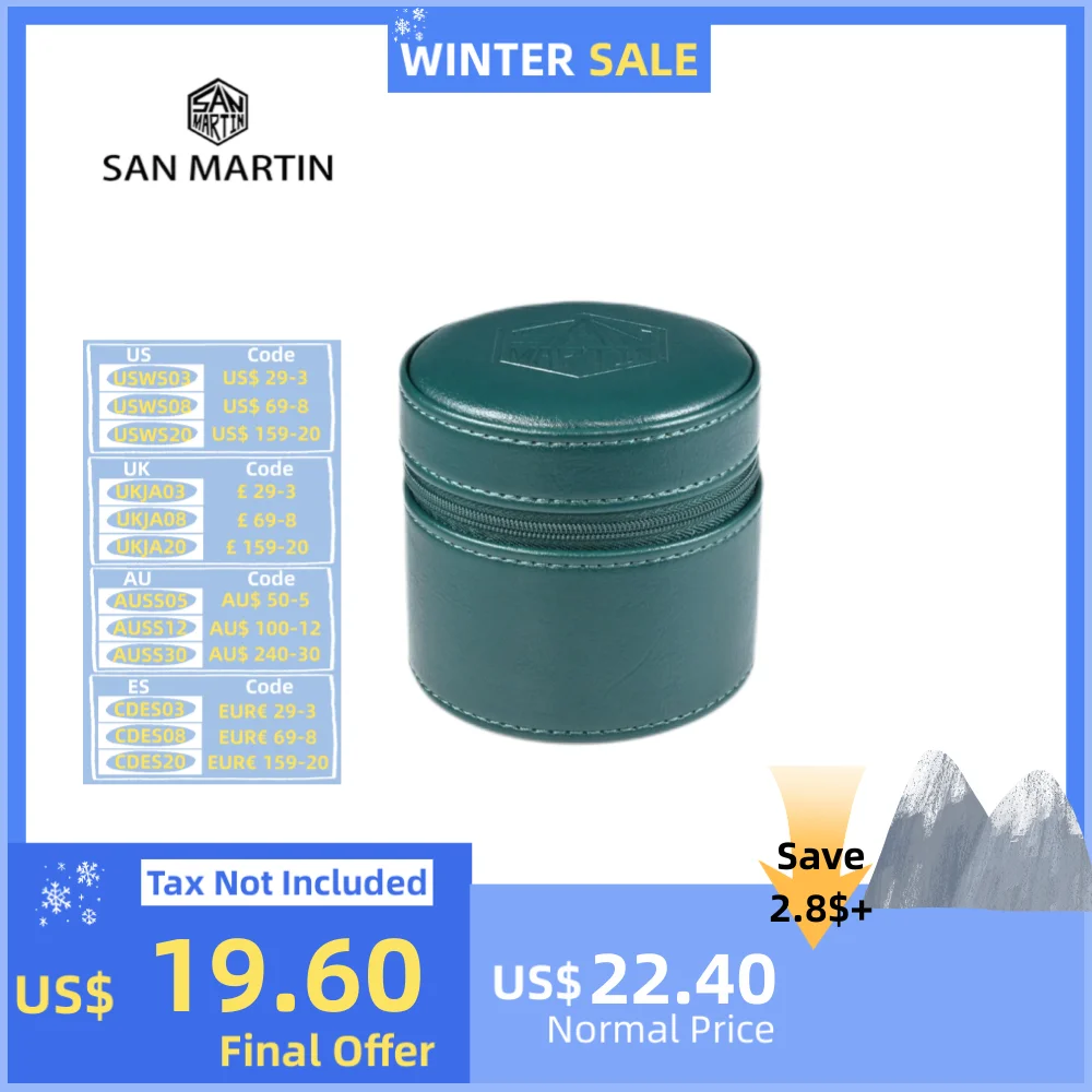 San Martin Leatherette High-End Portable Watch Box Small Travel Storage Box Gift Box Display Package Boxes