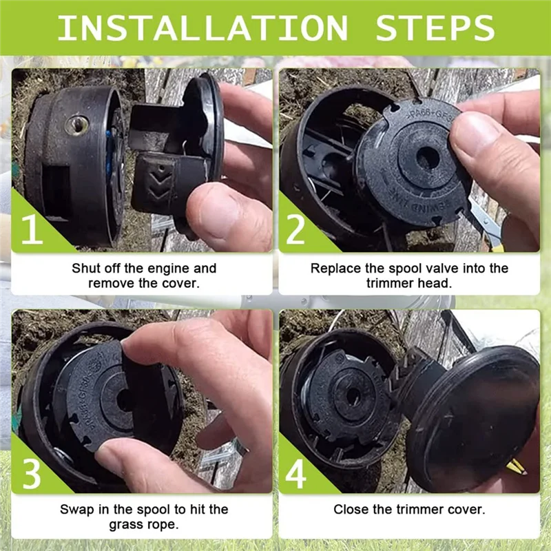 PORK-4Pcs 1.65 มม.6.1M F016800351 String Trimmer เปลี่ยน Spool Line สําหรับ ART 24 27 30 30-36 LI หญ้า Trimmer