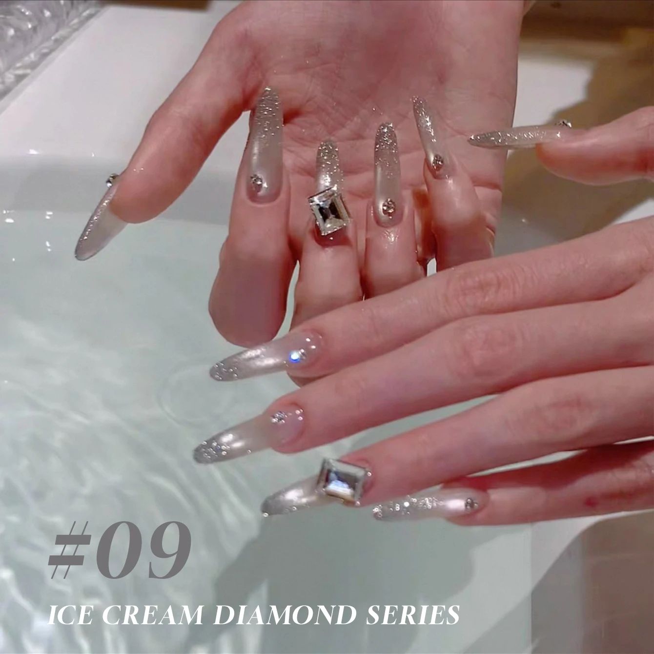 1 قطعة شاكا الخريف الآيس كريم البريق الأزرق الأحمر الأرجواني هلام طلاء الأظافر 2025 جديد مزاجه تبييض مسمار ملصقات الأظافر لوازم #6