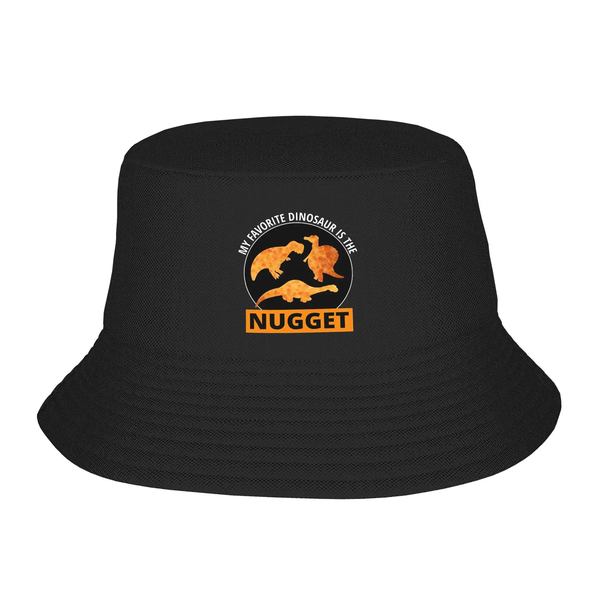 

Chicken Nugget Fast Food Dinosaur Dino Animal Lovers Bucket Hat Panama Bob Hats Reversible Beach Fishing Unisex Fisherman Caps