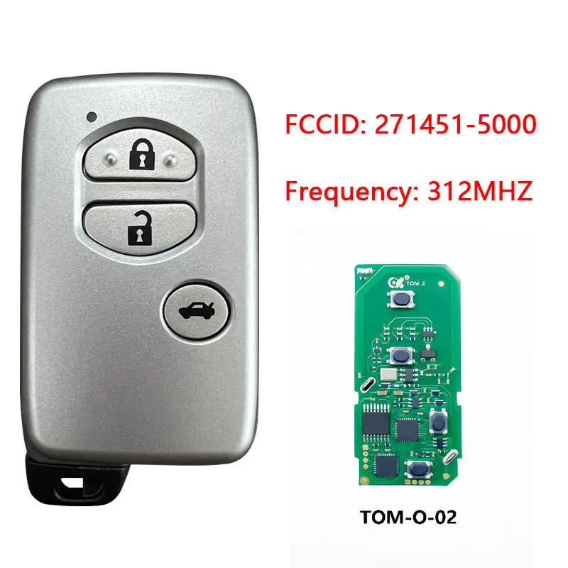 CN007215 Aftermarket B74EA For Toyota Crown 2009-2013 Remote Smart Key 312Mhz P/N 271451-52900