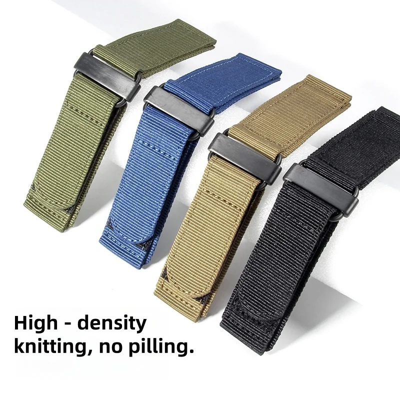 22mm 24mm Nylon Watchband for Breitling Bell Ross BR Hook and Loop Fastener Woven Waterproof Sweatproof Watch Strap Accessories