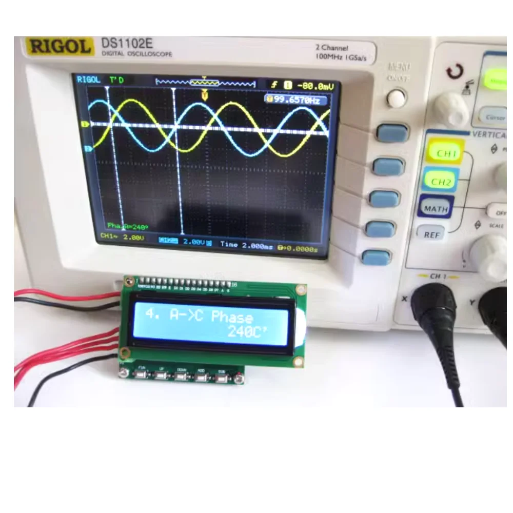 Imagem -04 - Gerador de Sinal Sinusoidal Trifásico Hs380 Fase Ajustável de a 360 Graus 01 a 2000 hz