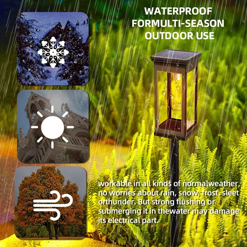 4/6 PCS Solar Pathway Light Outdoor Auto On/Off at Dusk Outdoor Waterproof Solar Lamp Garden Yard Patio Walkway Driveway Camping