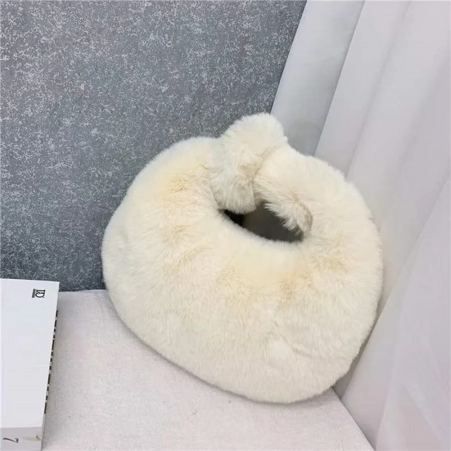 

【Новый стиль】 Осенне-зимние дизайнерские меховые сумки, женские меховые сумки-клатчи, сумки-пельмени