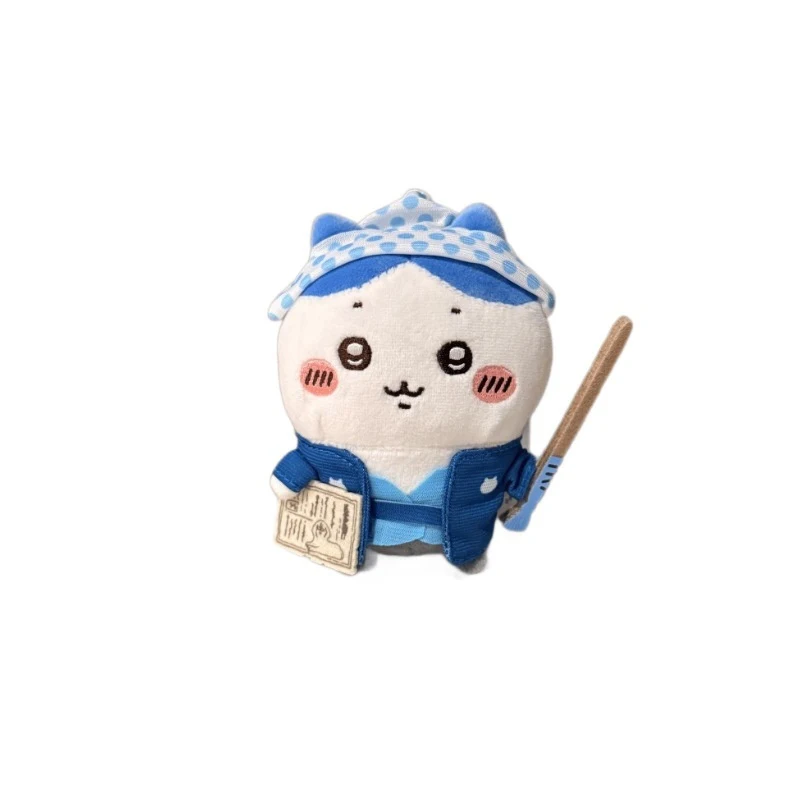 Japanese Style Samurai Chiikawa Plush Keychain Kawaii Cartoon Usagi Hachiware Momonga Shisa Kurimanju Soft Pendant Bag Charm view 5