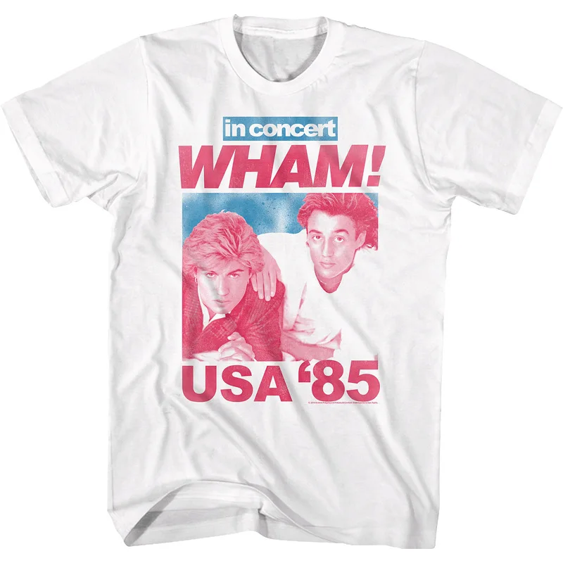 Wham band George Michael Rock Vintage Heavy Cotton Women's Loose Short Sleeve T-Shirt 100% Cotton Streetwear Tops Tees