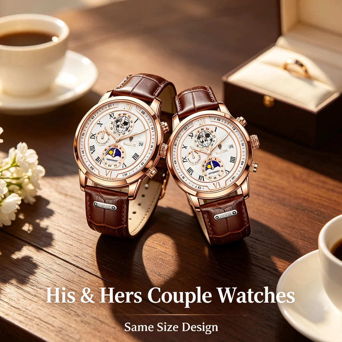  LIGE Couple Fashion Casual Leather Watches Simple Dial Quartz Wristwatches Valentine Gift Men Women Watch Montres Pour Couples