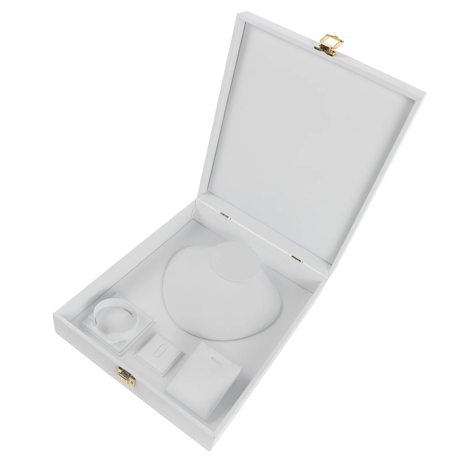 

Jewelry Box Dustproof Lid Multi Compartment Organizer Case Necklace Bracelet Ring Storage Travel Display Wedding