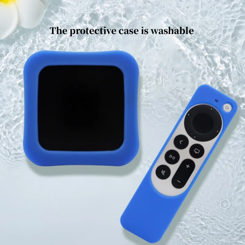 For apple tv 4k 7th TV box remote control cover new soft silicone washable anti-fall dust cases for apple tv 7th remote control