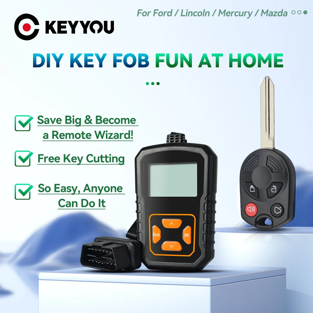 KEYYOU Remote Key For Ford Edge Escape Freestyle 2007 - 2009 OUCD6000022 315Mhz ID63 80bit Chip DIY OBD Programing at home Tool