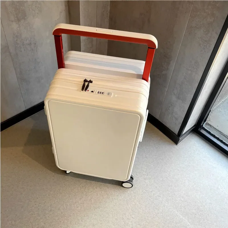 Middle Wide Trolley Case Business Suitcase Large Capacity Luggage Fashion Suitcase Waterproof Zipper Luggage Boarding Bag