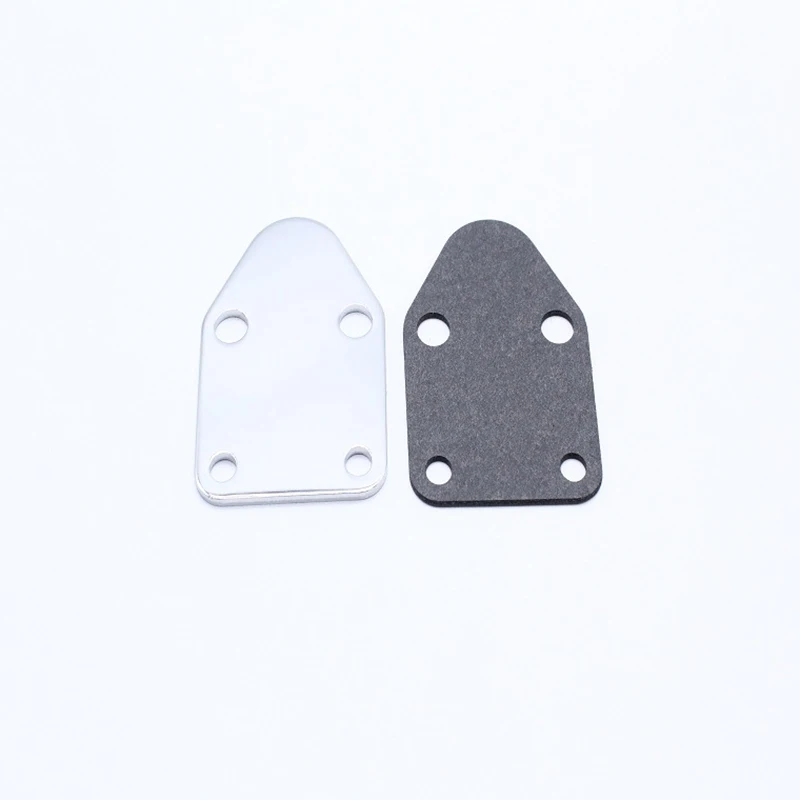 2PCS Fuel Pump Mounting Plates Fuel Pump Mounting Gasket Compatible with SBC 283 305 327 350 383 400