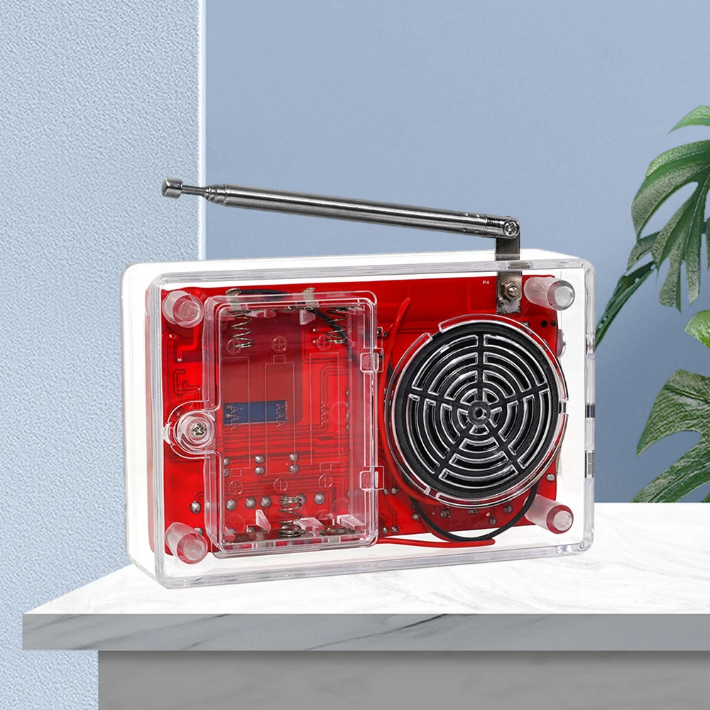 RDA5807 Simple DIY kit FM Radio 87-108MHZ Welding Practice Parts  Micro-USB Automatic Search/Storage/Power off Memory Function