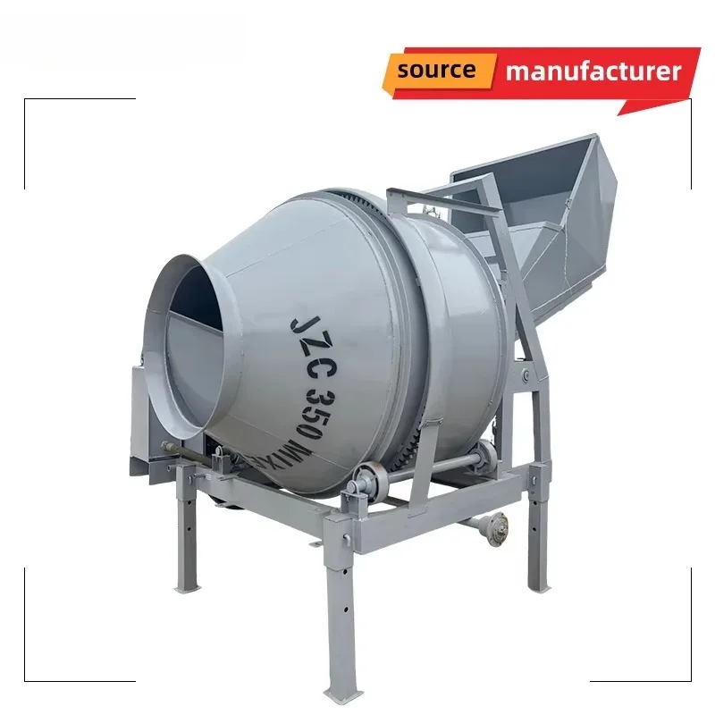 Automatic Concrete Mixer Diesel Mobile Cement Mixing Machine With Self-priming Water Pump And DHL Lifting Hopper