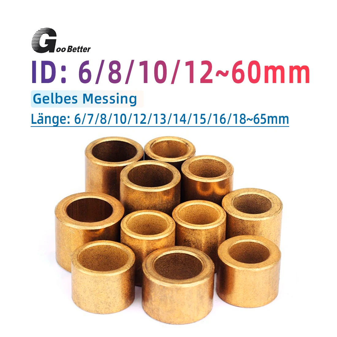 

Oil-Free Self-Lubricating Composite Bearing Copper Shaft Bushing Inner Diameter 6 ~ 25mm Small Bushing