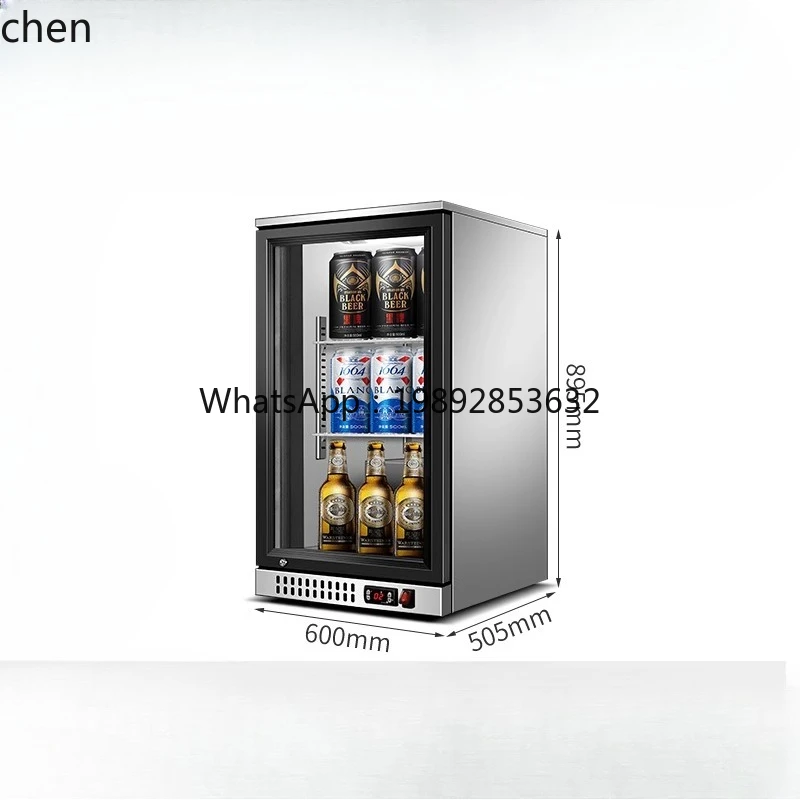 BX  Bar Counter Refrigerated Display Cabinet Stainless Steel Desktop Beverage Cabinet Beer Cabinet Refrigerator Small Commercial