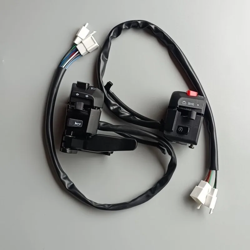 Interruptor de Manillar Izquierdo y Derecho para Motocicleta Wottan Storm 125 Majiester T8 T9, Interruptor de Encendido, Bocina, Faro y Direccionales