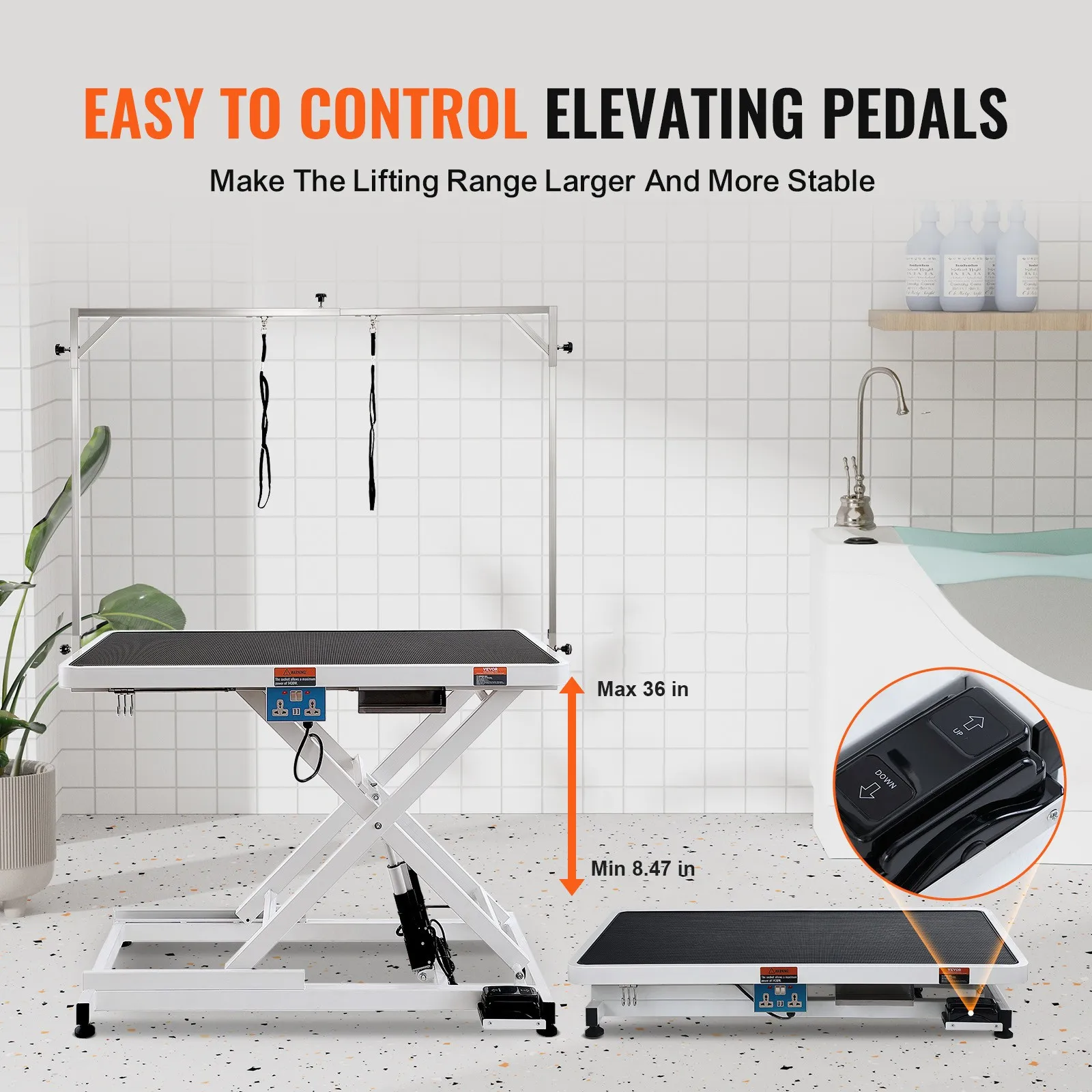 Uimoso 50" Electric Grooming Table X-Lift for Large Dogs with Adjustable Height - view 5