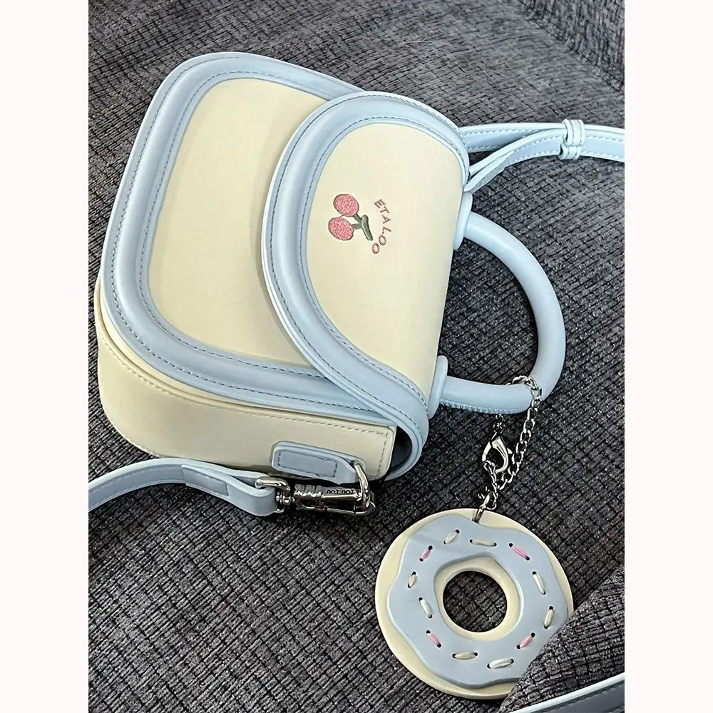 Fashion PU Leather Crossbody Bags Cute Ladies Cookie Pendant Shoulder Bags Women Handbag