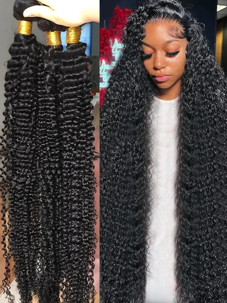 Deep Wave Burmese Human Hair Bundles Weave 30 inch Curly 3 4 Bundles Remy Human Hair For Women Sew In Raw Virgin Hair Extensions