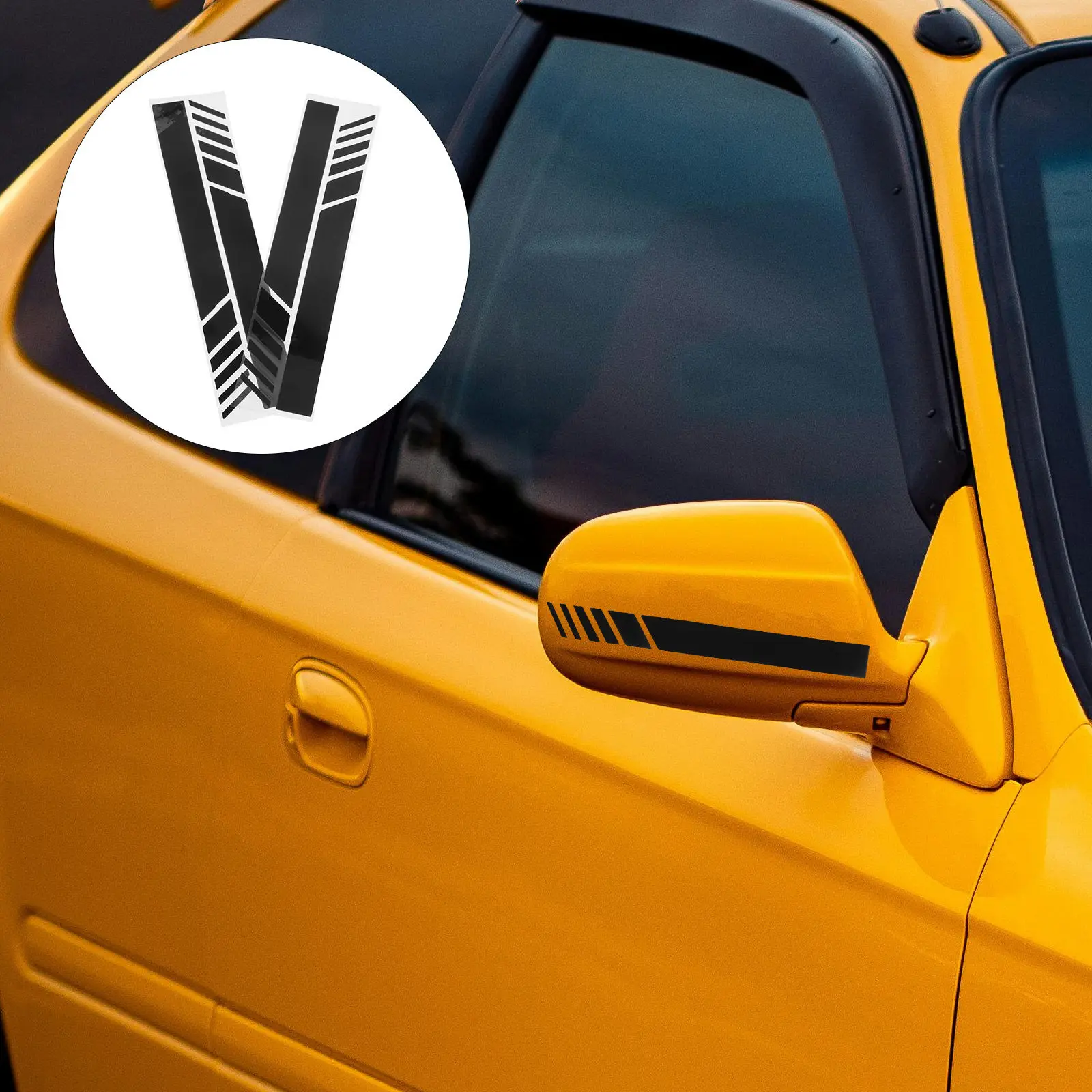 4Pcs Car Stickers Rearview Mirror Anti-Scratch Decals Exterior Car Side Stripes Universal Automotive Decoration Accessories