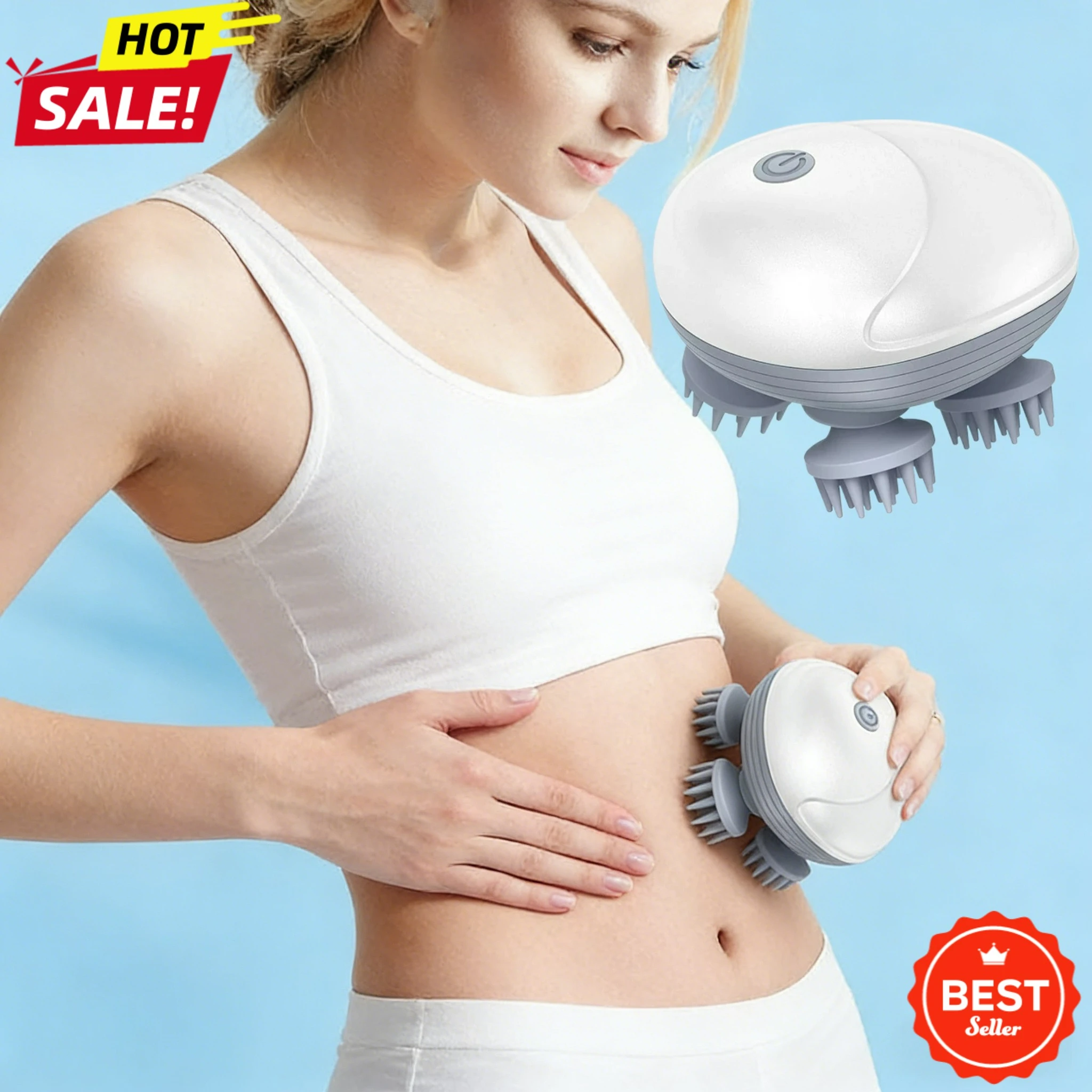 

Электрический массажер для головы 3D с функцией разминания, массажер для всего тела, для плеч, шеи, ног, рук, с USB-зарядкой, низкий уровень шума, также подходит для массажа животных