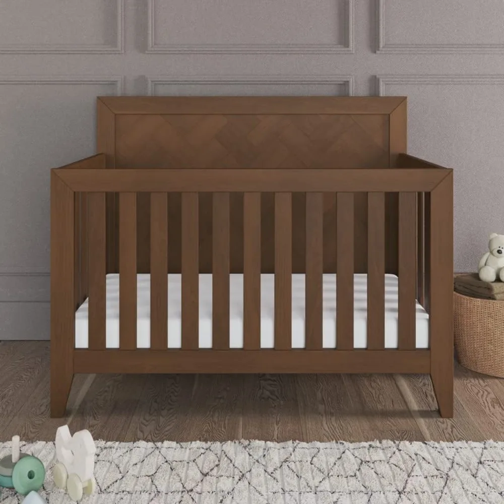 Child Craft Kieran 4-in-1 Convertible Crib, Baby Crib Converts To Day Bed, Toddler Bed and Full Size Bed