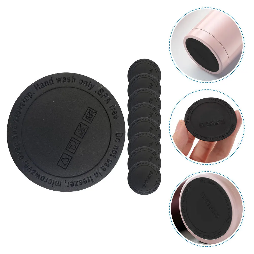

10Pcs Anti-Slip Silicone Tumbler Bottom Pads Practical Insulation Design for Home Hotel Silicone Bottoms for Tumbler