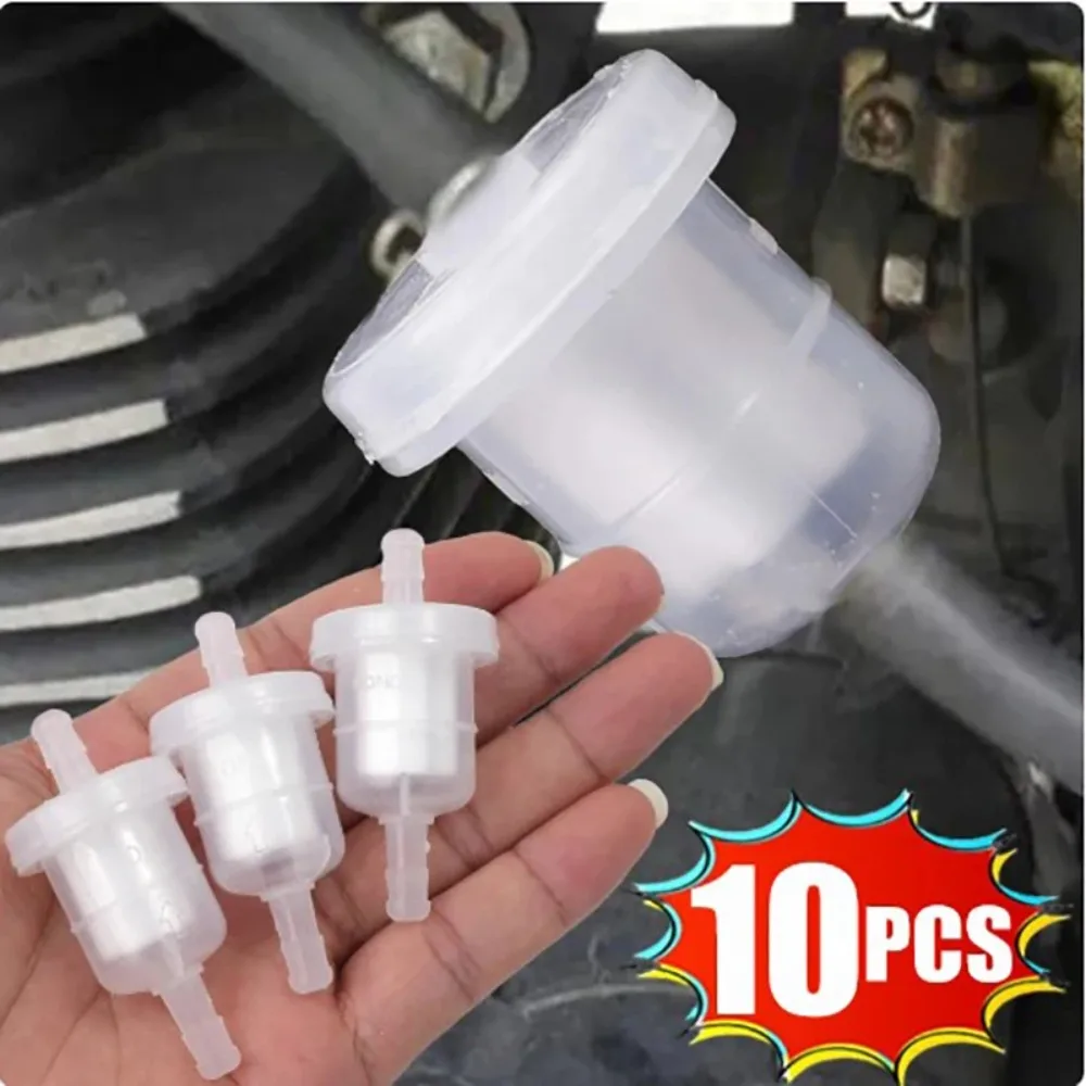 10PCS Gasoline Oil Filter Car Motorcycle Carburetor Oil Pipe Filter Cup Liquid Fuel Filter Suitable for Off-road Vehicles