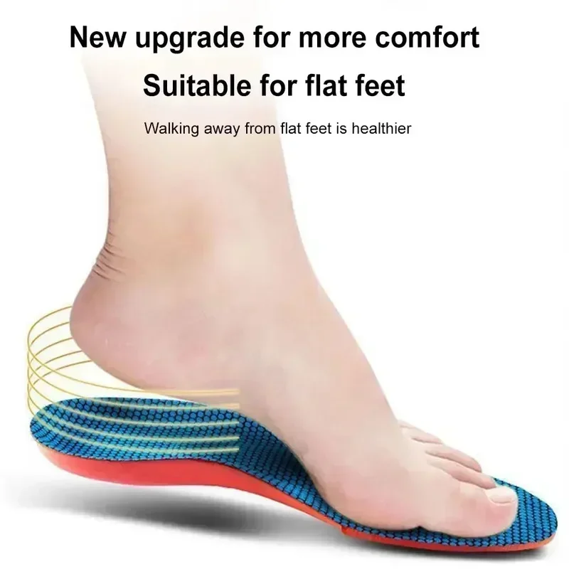 New Sport Orthopedic Insoles for Feet Men Women Breathable Shock Absorption Shoes Insole for Running Basketball Sport Care Pads
