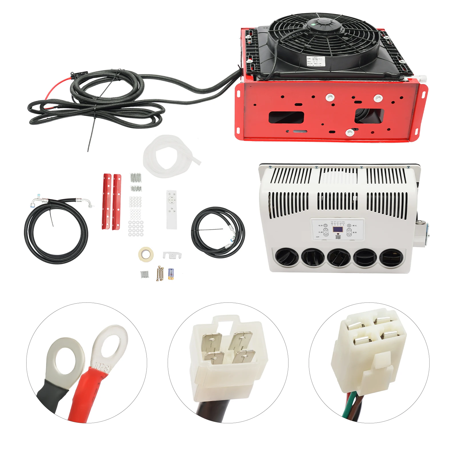 11000 وحدة حرارية بريطانية 400-600 واط العالمي تكييف الهواء آلة خارجية شاحنة الكابينة مكيف الهواء سبليت التيار المتناوب يناسب شبه الشاحنات حافلة RV قافلة #2