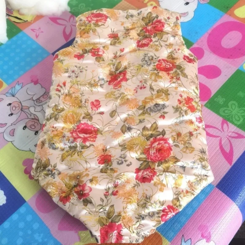 Сексуальный милый комбинезон с цветочным принтом, шелковистый на ощупь комбинезон, утепленный пышный теплый ABDL, топ на бретельках, трусы, боди для мужчин и женщин