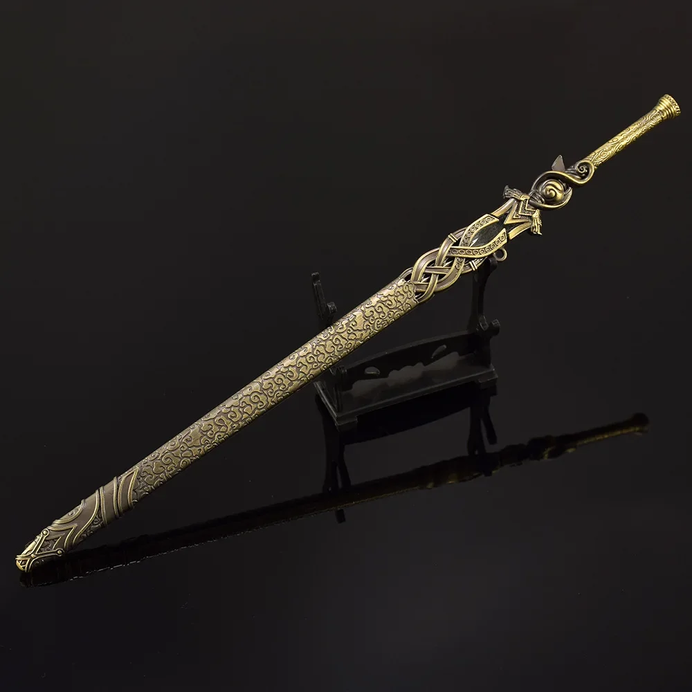 Jong Wit Paard Haoque Zwaard 30 cm/11.8in Xiao Ruofeng Cosplay Zwaarden Metalen Wapen Anime Randapparatuur Collectible Bureau ornamenten