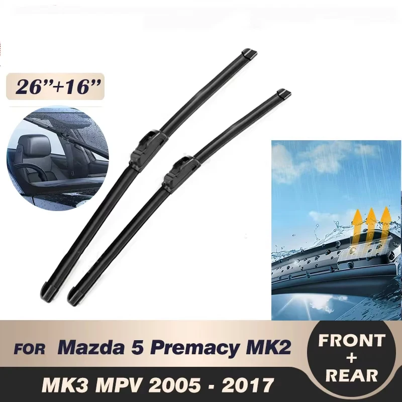 

For Wiper Front Wiper Blades Set Renault Kadjar 2015 - 2023 2016 2017 2018 2019 Windshield Windscreen Window 26"17