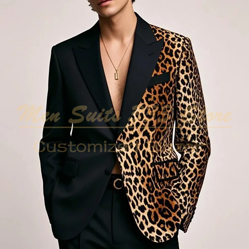 

Fashion Black Suits for Men Chic Single Breasted Peak Lapel Slim Fit 2 Piece Jacket Pants Blazer High Quality Male Clothing