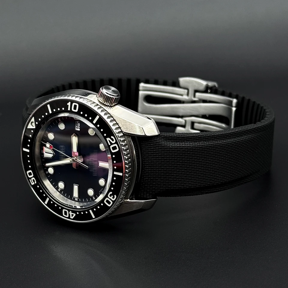 Rundes Gebogenes Uhrenarmband 20mm 21mm 22mm Wasserdichtes FKM Gummi Uhrenband für Herren und Damen, Passend für Omega Longines Seiko – Detail 5