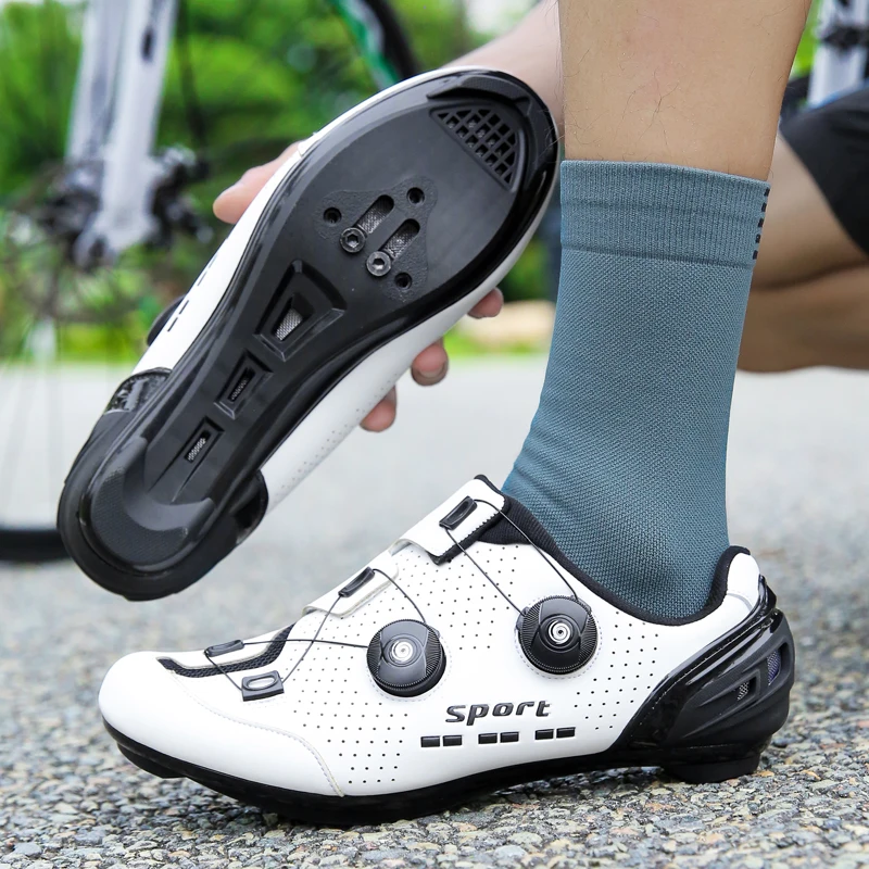 Men Cycling Shoes Road Bike Women Pink Racing Bike Self-Locking Speed Bicycle Sneakers Flat Cleats Mountain Cycling Footwea
