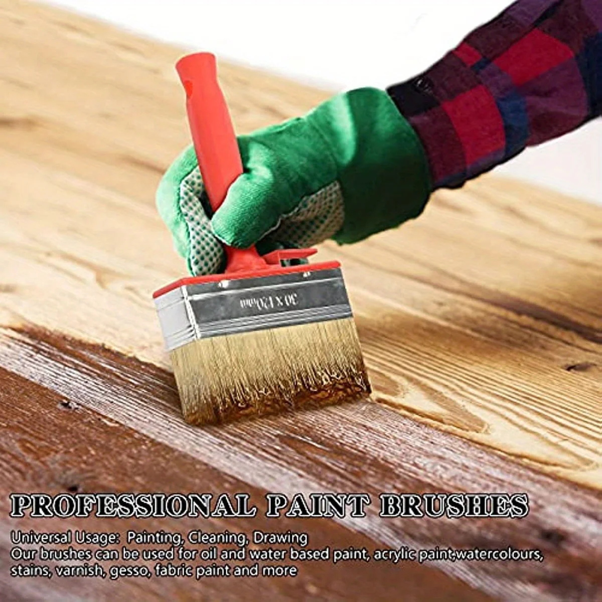 1pc Large Paint Brush, Ideal for Smooth and Even Coverage on Walls, Doors, Floors, and Wood Decoration!