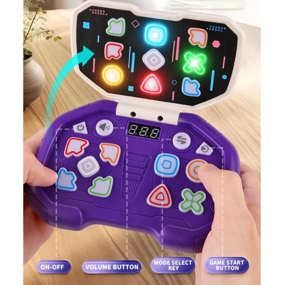 Juego de Ritmo con Luces Intermitentes Flip Design, Juego de Ritmo de Presión Rápida, Regalo para Niños, Juego de Ritmo Musical con Botones