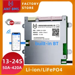 ANT BMS 14S 16s 48v lifepo4 Sistema di gestione della batteria al fosfato di ferro 50A 420A smart 20s bms BT Accumulo di energia Bicicletta elettrica