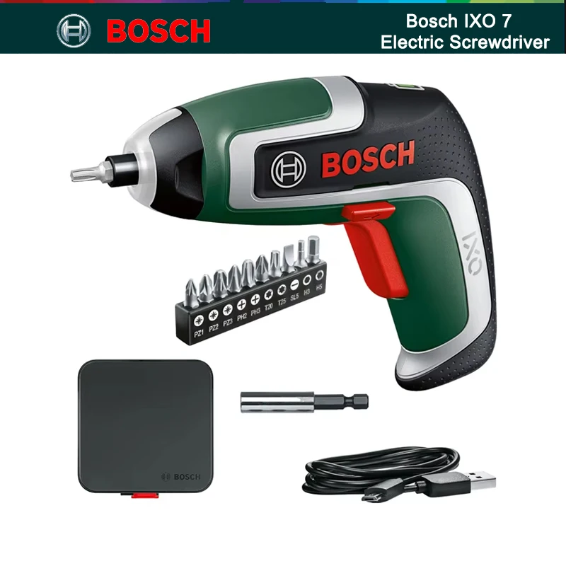 Bosch IXO 7 Cordless Electric Screwdriver USB Rechargeable IXO 7th Compact Screwdriver 5.5Nm Max Torque Portable Power Machine