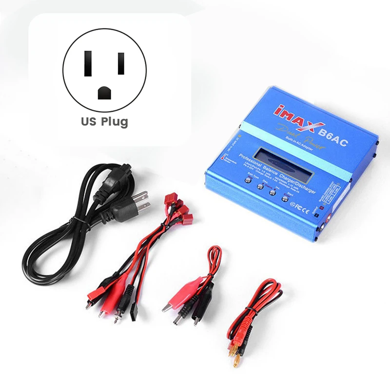 For IMAX B6AC 80W RC Balance Charger+T Plug Cable Digital Li-Ion Life Nimh Nicd PB Lipo Battery Discharger