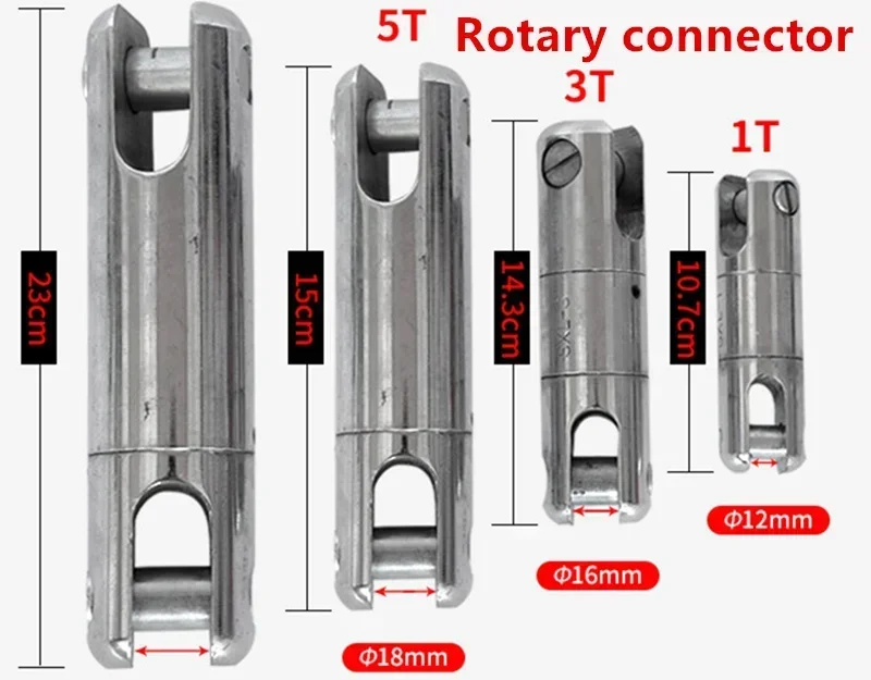 Cable Pulling Swivel 5 Ton Wire Line Rope 11000 LBS BALL BEARING SWIVEL Rotary connector 1T/3T/5T