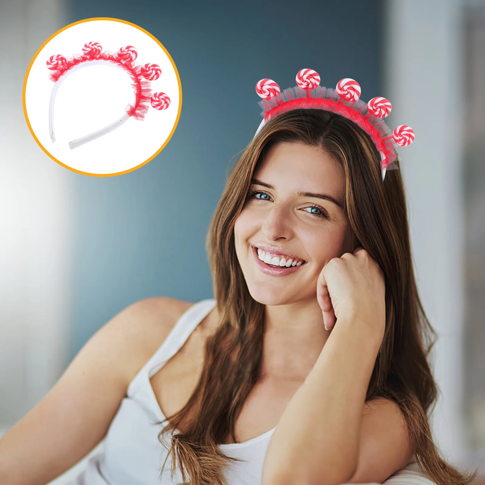 

Lollipop Headband Cute Cartoon Hair Accessory For Kids Women Birthday Party Carnival Wear Soft Elastic Holiday Headwrap