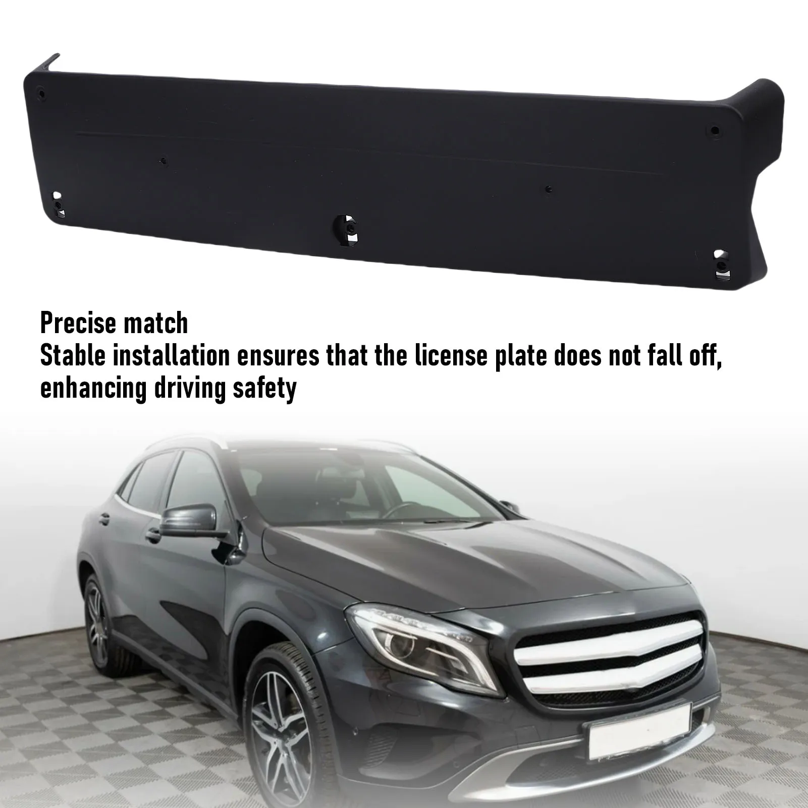 A1568850081 Front License Number Plate Holder 1568850081 Replacement for GLA-Class X156 2013-2020 Front License Plate Frame