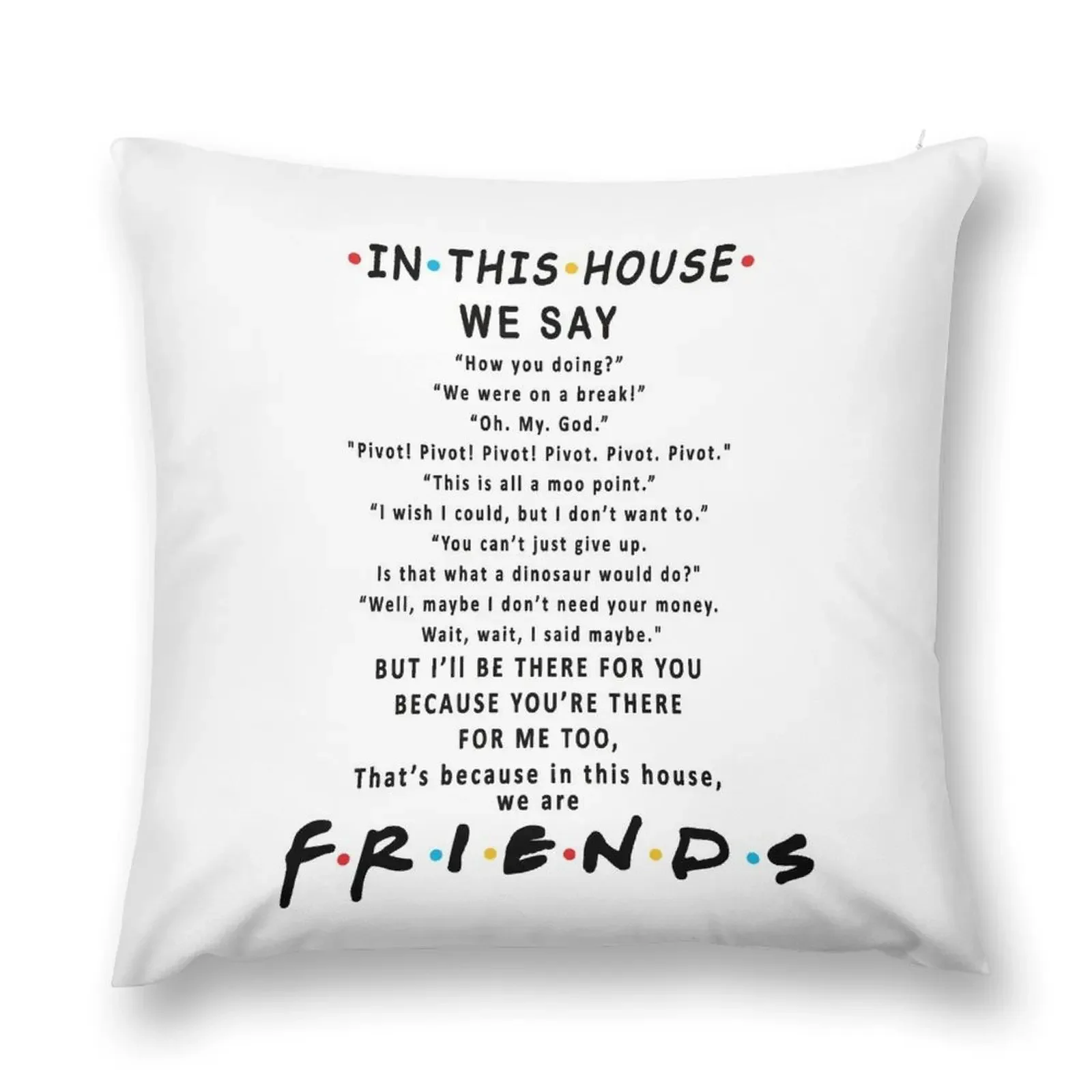 Friends House Rules Throw Pillow christmas decorations 2025 Pillowcase Sofas Covers Room decorating items pillow